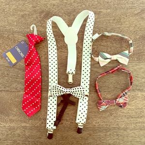 VARIOUS BOW-TIES, TIES AND SUSPENDERS